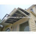 L style PC solid panel aluminium frame awning/ balcony awning HX121L